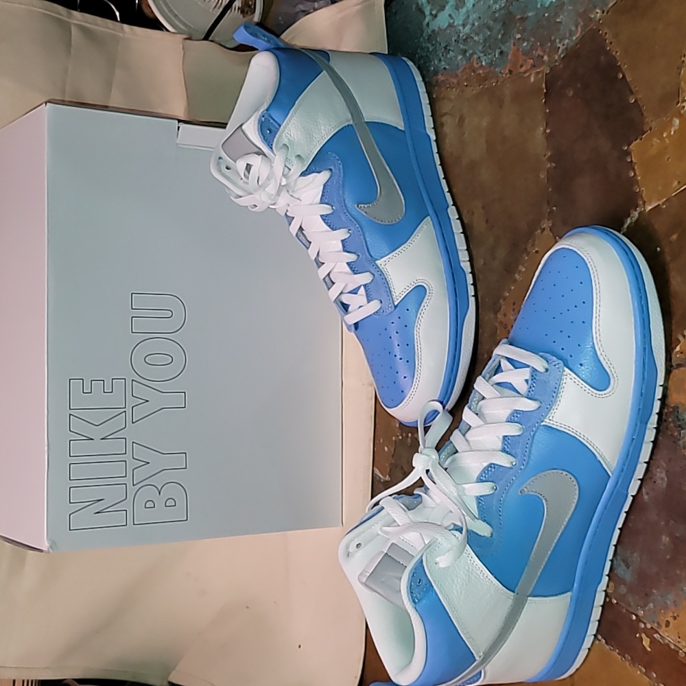 Nike by You. 1/1. Dunk High. Custom. Never-worn. W/OG Box. Men's size 13